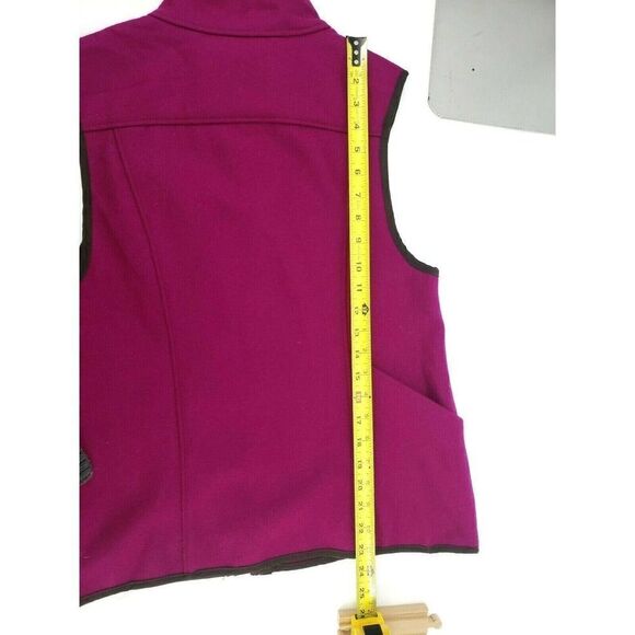 Stormy Kromer SK The Ida Outfitter Fushia Raspberry Pink Vest Wool Full Zip - Picture 9 of 15